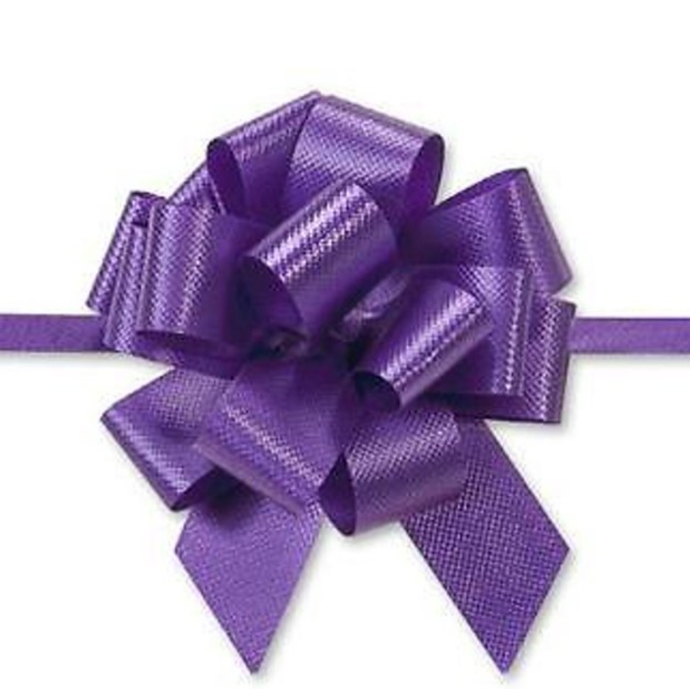 Set of six flora satin pull bows